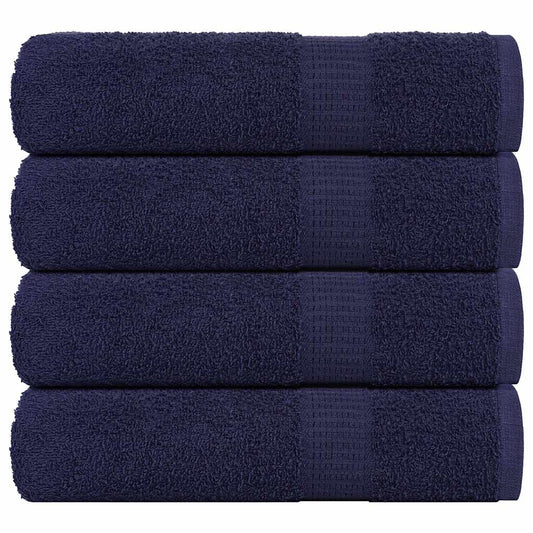 Hand Towels 4 pcs Navy Blue 50x100 cm 360 gsm 100% Cotton