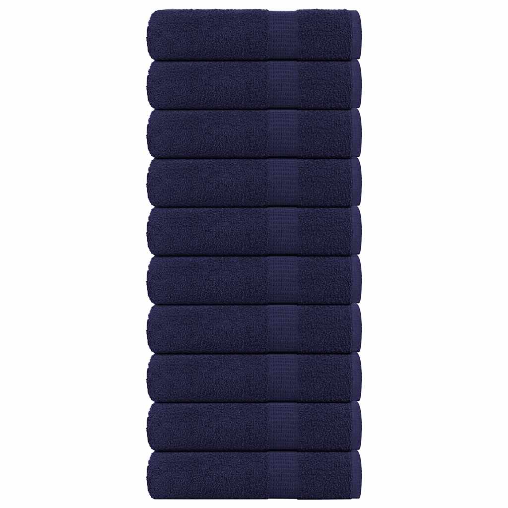 Hand Towels 10 pcs Navy Blue 50x100 cm 360 gsm 100% Cotton