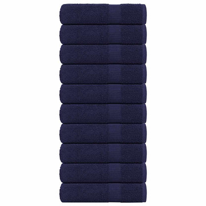 Hand Towels 10 pcs Navy Blue 50x100 cm 360 gsm 100% Cotton