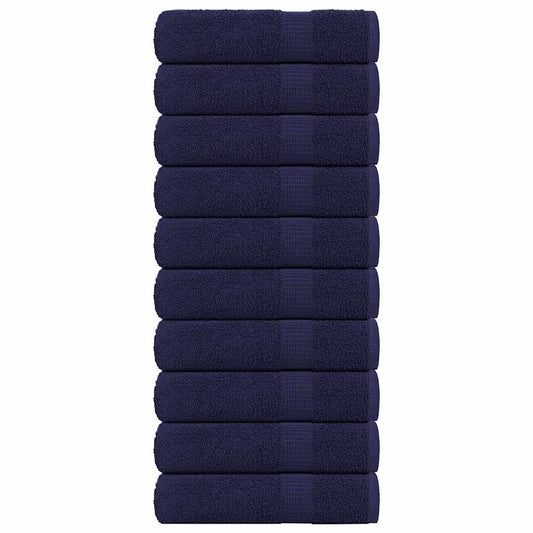 Hand Towels 10 pcs Navy Blue 50x100 cm 360 gsm 100% Cotton