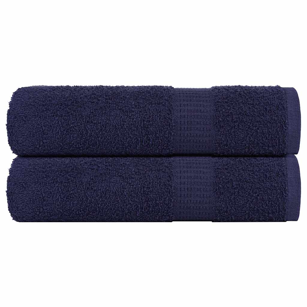 Shower Towels 2 pcs Navy Blue 70x140 cm 360 gsm 100% Cotton