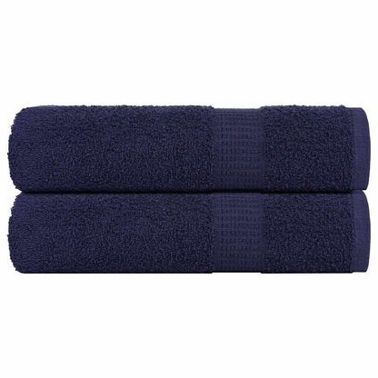 Shower Towels 2 pcs Navy Blue 70x140 cm 360 gsm 100% Cotton