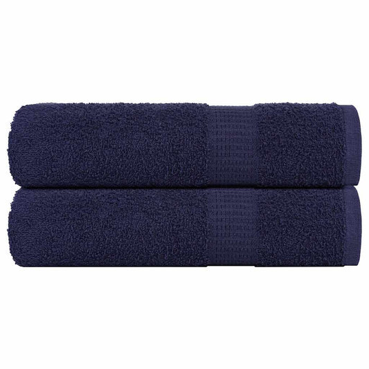 Shower Towels 2 pcs Navy Blue 70x140 cm 360 gsm 100% Cotton