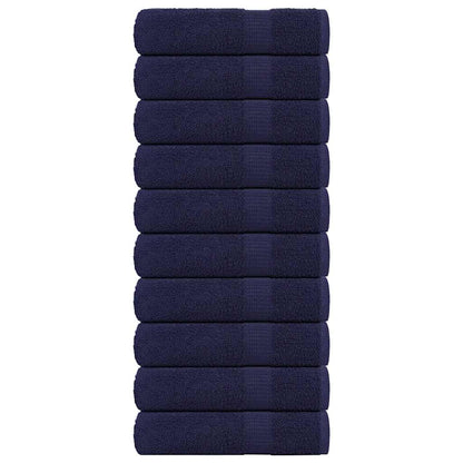Bath Towels 10 pcs Navy Blue 100x150 cm 360 gsm 100% Cotton