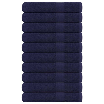 Sauna Towels 10 pcs Navy Blue 80x200 cm 360 gsm 100% Cotton