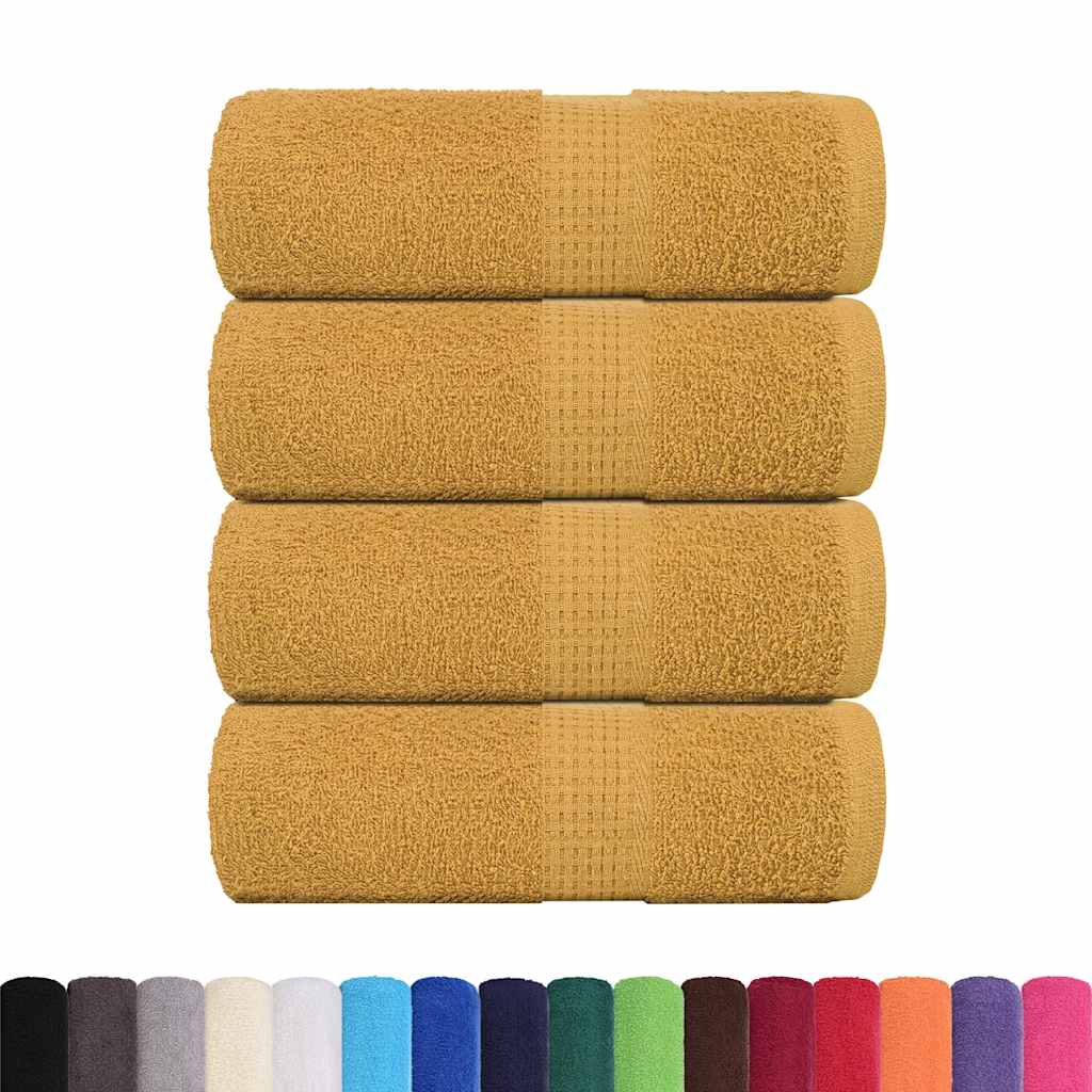 Wash Towels 4 pcs FROGN Gold 30x30 cm 100% Cotton