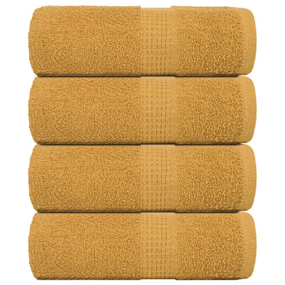 Guest Towels 4 pcs Gold 30x50 cm 360 gsm 100% Cotton