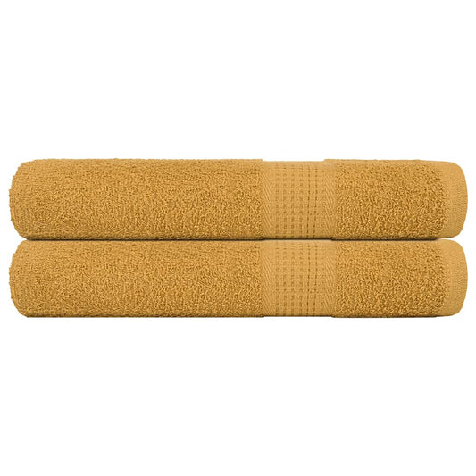 Sauna Towels 2 pcs Gold 80x200 cm 360 gsm 100% Cotton