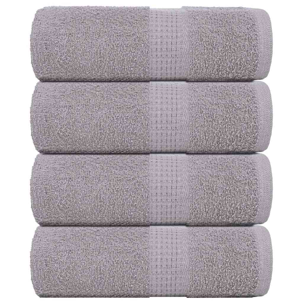 Wash Towels 4 pcs FROGN Grey 30x30 cm 100% Cotton