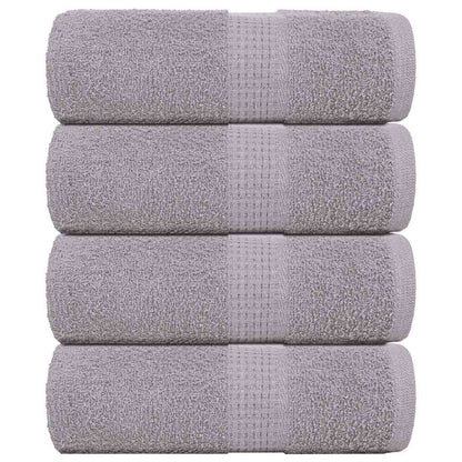 Guest Towels 4 pcs Grey 30x50 cm 360 gsm 100% Cotton