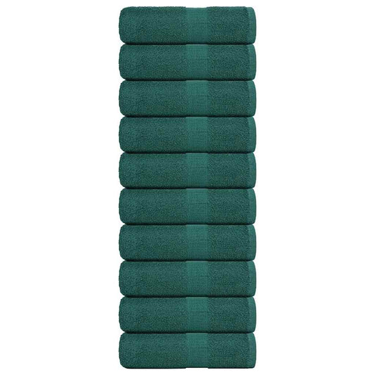 Wash Towels 10 pcs FROGN Green 30x30 cm 100% Cotton