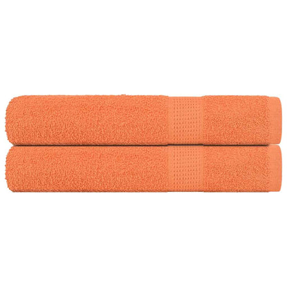 Towels 2 pcs Orange 100x200 cm 360 gsm 100% Cotton