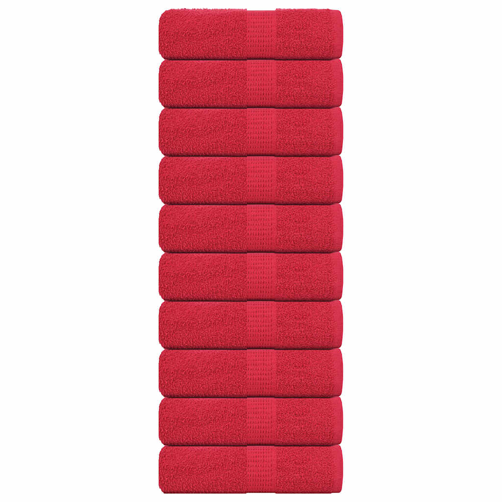 Wash Towels 10 pcs FROGN Red 30x30 cm 100% Cotton