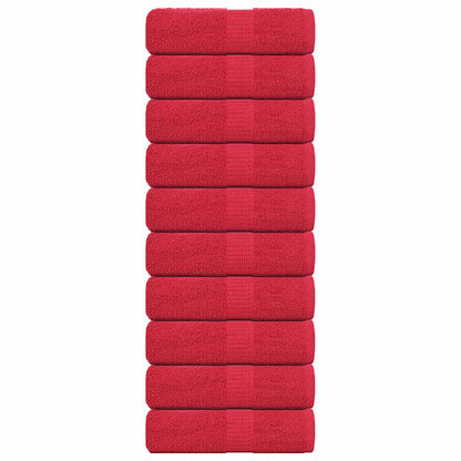 Wash Towels 10 pcs FROGN Red 30x30 cm 100% Cotton