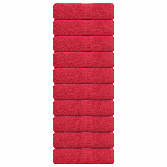 Wash Towels 10 pcs FROGN Red 30x30 cm 100% Cotton