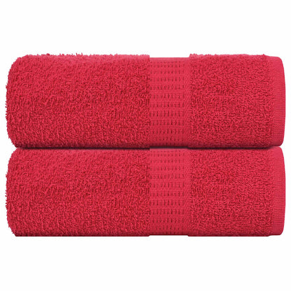 Guest Towels 2 pcs Red 30x50 cm 360 gsm 100% Cotton