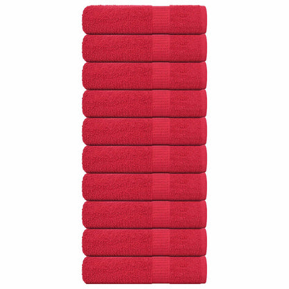 Shower Towels 10 pcs Red 70x140 cm 360 gsm 100% Cotton