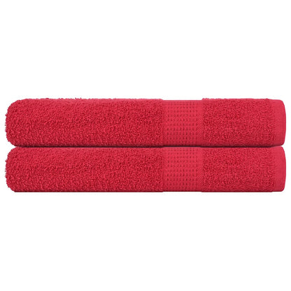 Sauna Towels 2 pcs Red 80x200 cm 360 gsm 100% Cotton