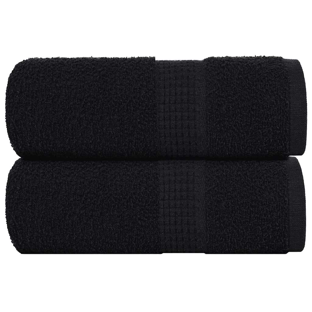 Wash Towels 2 pcs FROGN Black 30x30 cm 100% Cotton