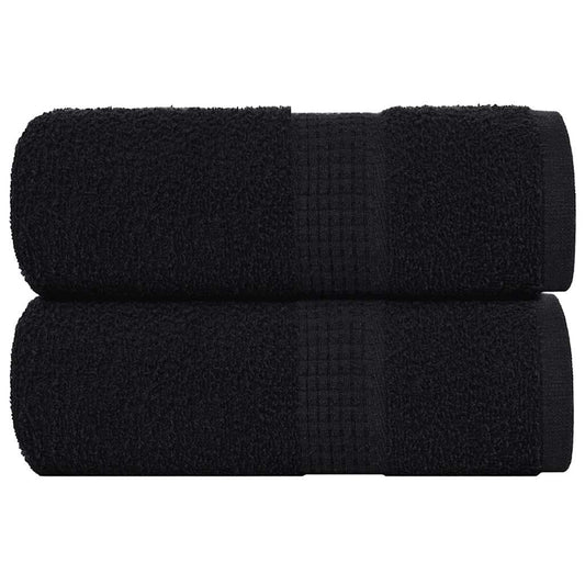 Wash Towels 2 pcs FROGN Black 30x30 cm 100% Cotton