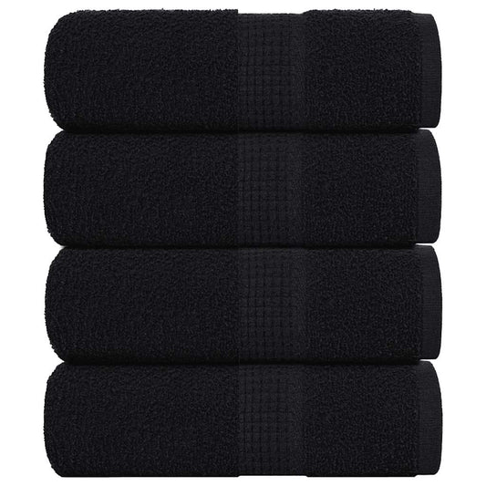 Wash Towels 4 pcs FROGN Black 30x30 cm 100% Cotton