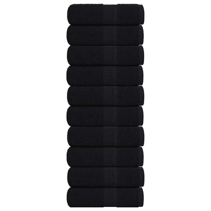 Wash Towels 10 pcs FROGN Black 30x30 cm 100% Cotton