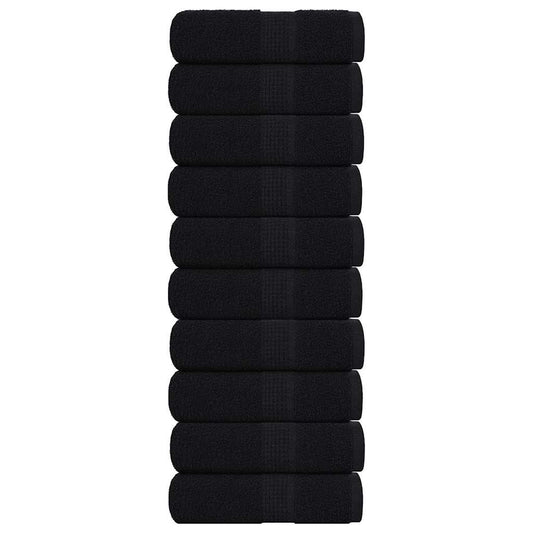 Wash Towels 10 pcs FROGN Black 30x30 cm 100% Cotton