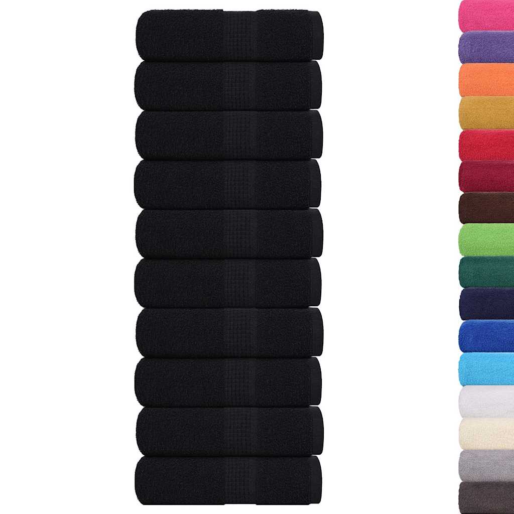 Wash Towels 10 pcs FROGN Black 30x30 cm 100% Cotton
