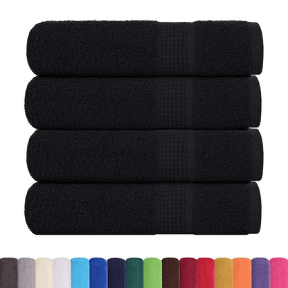 Shower Towels 4 pcs Black 70x140 cm 360 gsm 100% Cotton