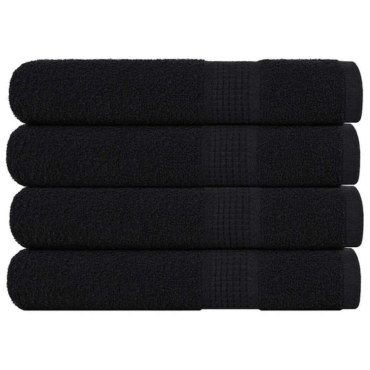 Sauna Towels 4 pcs Black 80x200 cm 360 gsm 100% Cotton