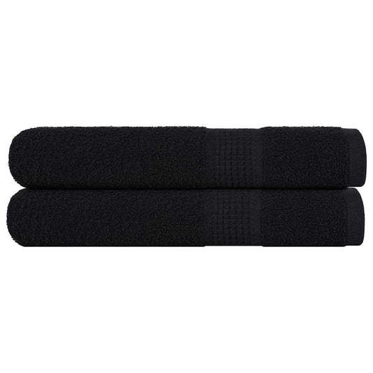 Towels 2 pcs Black 100x200 cm 360 gsm 100% Cotton