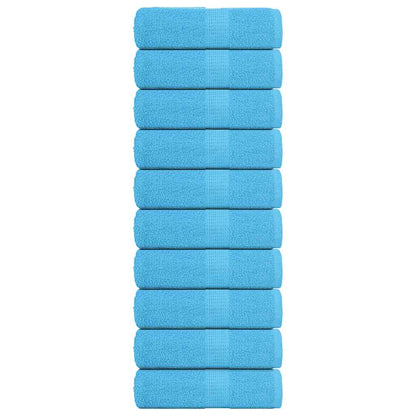 Wash Towels 10 pcs FROGN Turquoise 30x30 cm 100% Cotton
