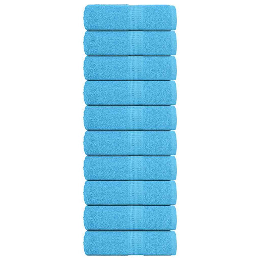 Wash Towels 10 pcs FROGN Turquoise 30x30 cm 100% Cotton