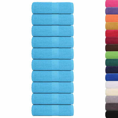 Wash Towels 10 pcs FROGN Turquoise 30x30 cm 100% Cotton