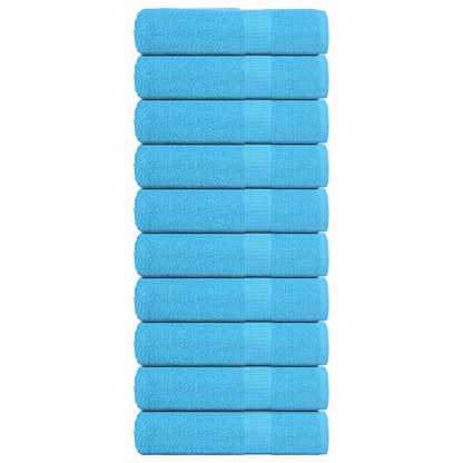 Bath Towels 10 pcs Turquoise 100x150 cm 360 gsm 100% Cotton