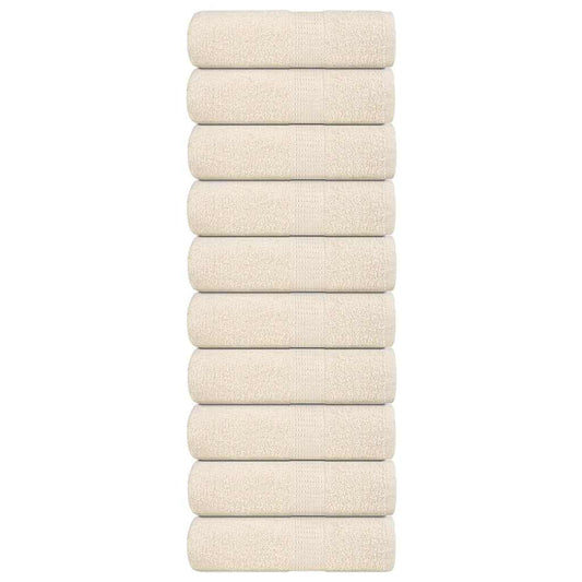 Wash Towels 10 pcs FROGN Cream 30x30 cm 100% Cotton