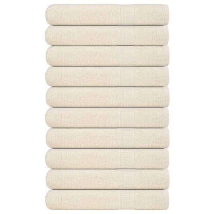 Sauna Towels 10 pcs Cream 80x200 cm 360 gsm 100% Cotton