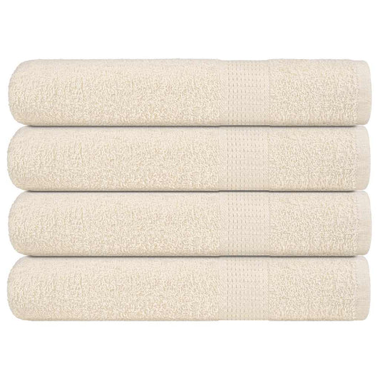 Towels 4 pcs Cream 100x200 cm 360 gsm 100% Cotton