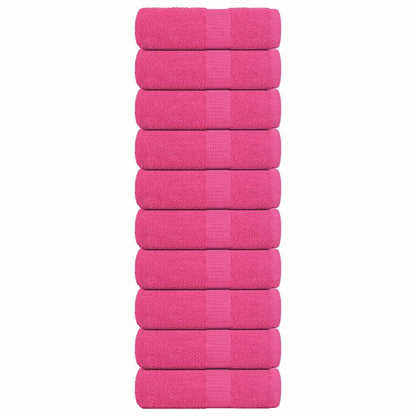 Guest Towels 10 pcs Pink 30x50 cm 360 gsm 100% Cotton