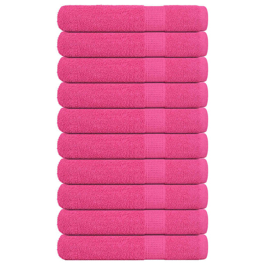 Sauna Towels 10 pcs Pink 80x200 cm 360 gsm 100% Cotton