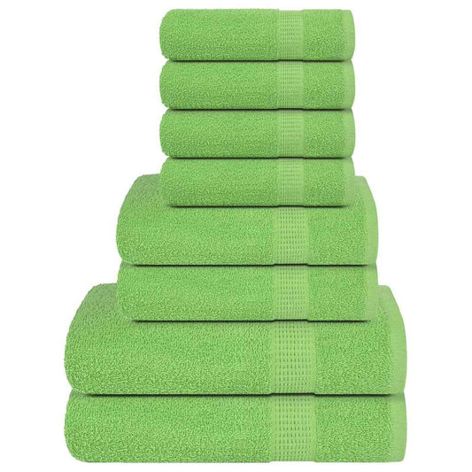 8 Piece Towel Set Apple Green 360 gsm 100% Cotton