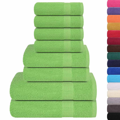 8 Piece Towel Set Apple Green 360 gsm 100% Cotton