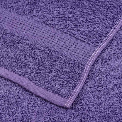 12 Piece Towel Set Purple 360 gsm 100% Cotton