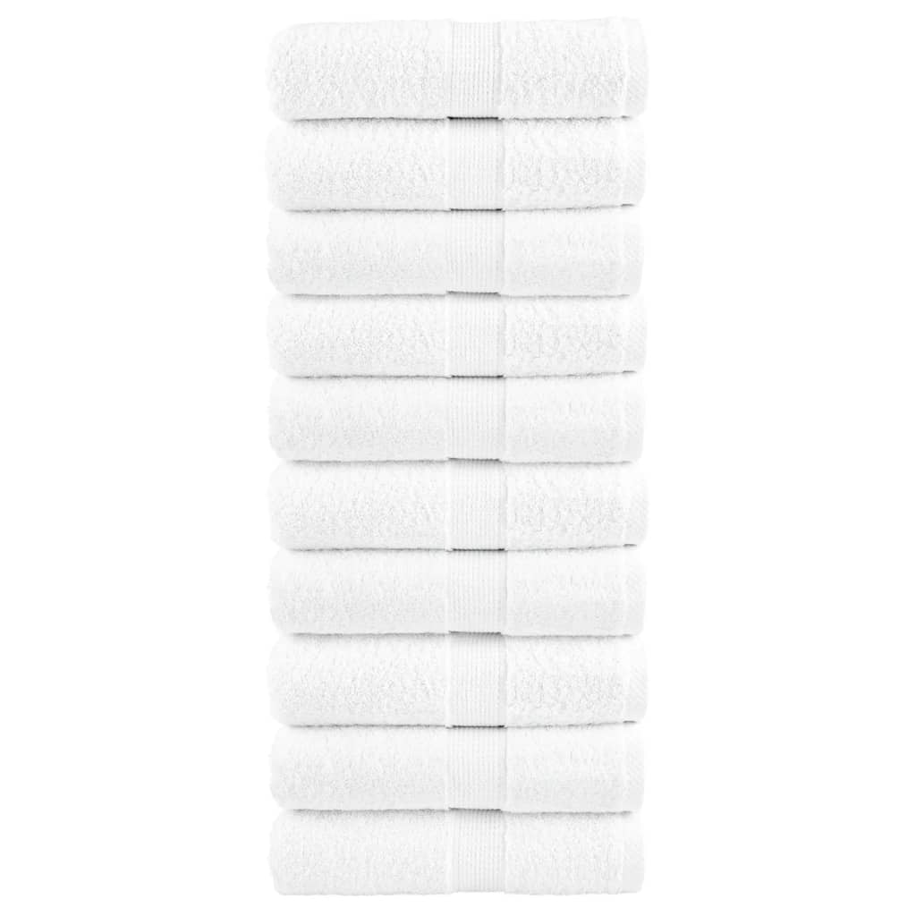 Premium Wash Towels SOLUND 10pcs White 30x30cm 600gsm