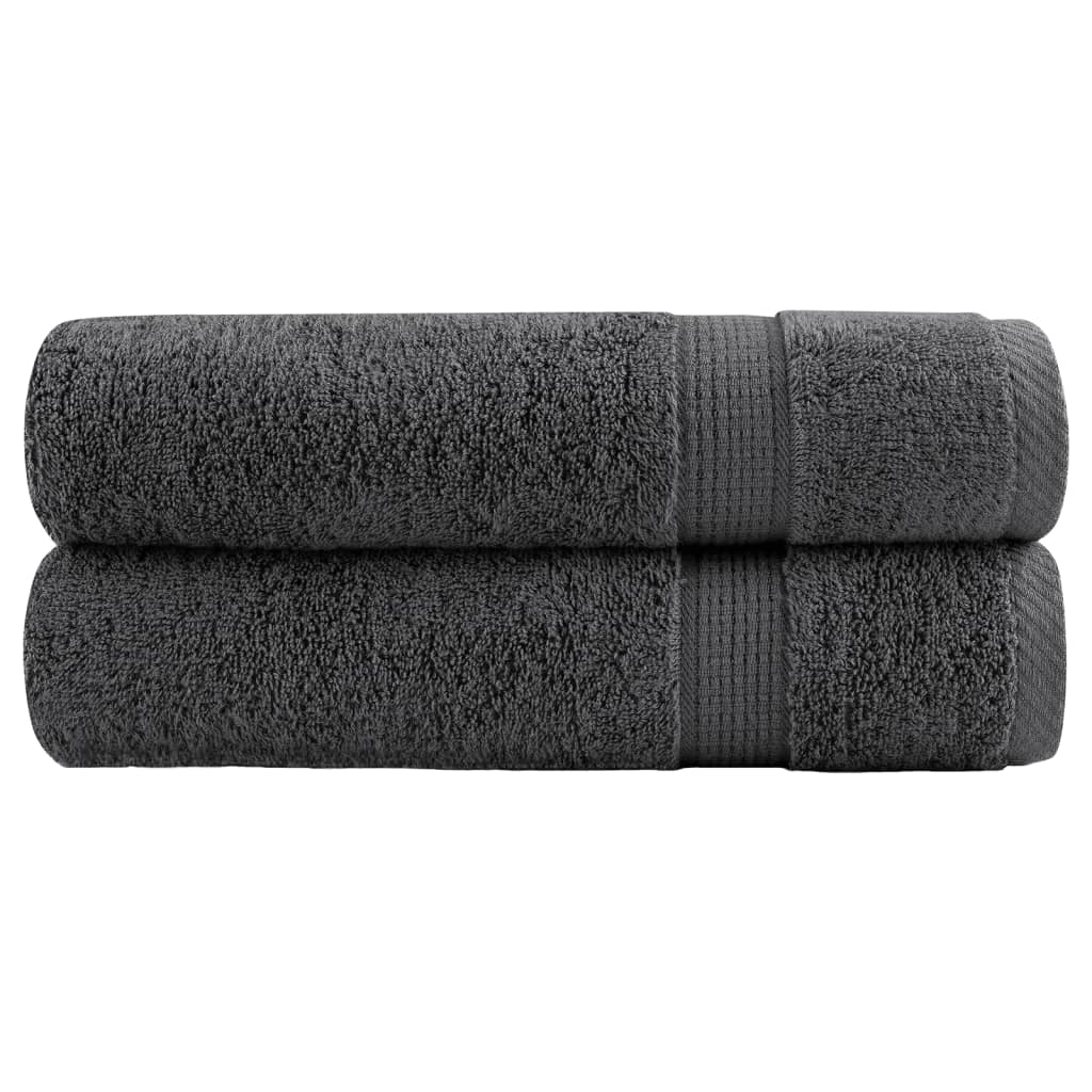 Premium Shower Towels SOLUND 2pcs Anthracite 70x140cm 600gsm