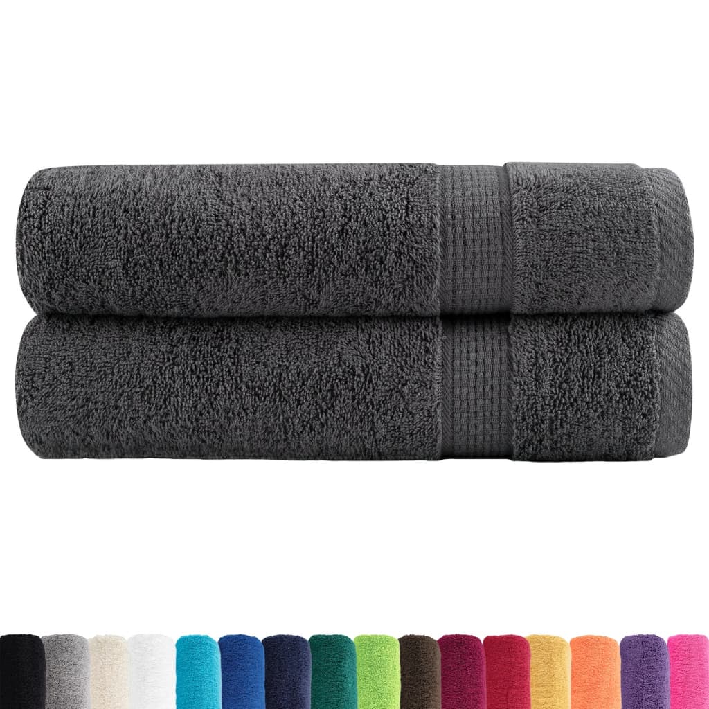 Premium Shower Towels SOLUND 2pcs Anthracite 70x140cm 600gsm