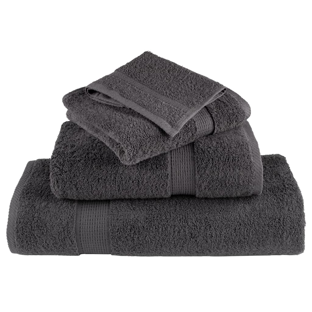 Premium Shower Towels SOLUND 2pcs Anthracite 70x140cm 600gsm
