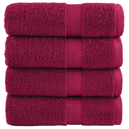 Premium Wash Towels SOLUND 4pcs Bordeaux 30x30cm 600gsm