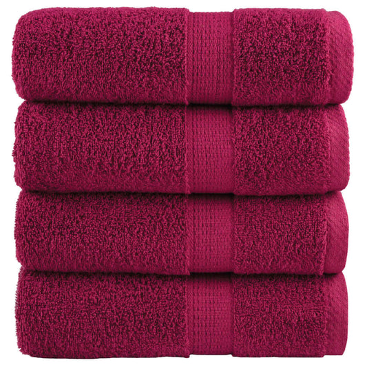 Premium Wash Towels SOLUND 4pcs Bordeaux 30x30cm 600gsm