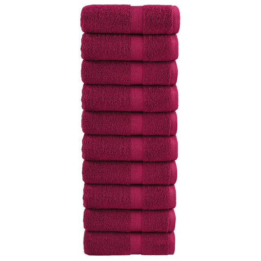 Premium Guest Towels SOLUND 10pcs Bordeaux 30x50cm 600gsm
